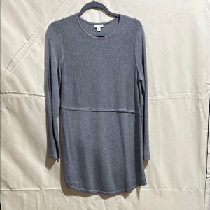 J. Jill Charcoal Long Sleeve Dress